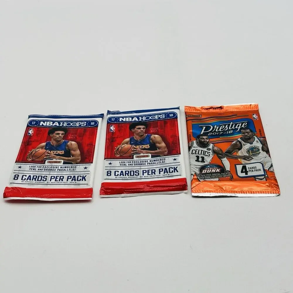 2 - 2017-18 Panini NBA Hoops Basketball Card Packs & 1 Prestige 2017 Basketball